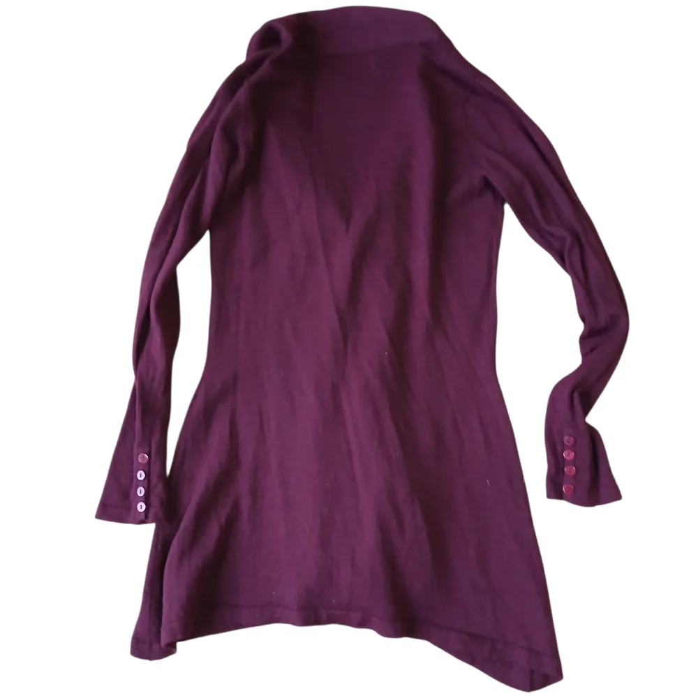 Brunella Gori Burgundy Women's Size Small 100% ExtraFine Merino Wool Sweater